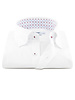 XOOS Chemise homme blanche à doublure et coudières imprimé à motifs caramel (Double Retors)