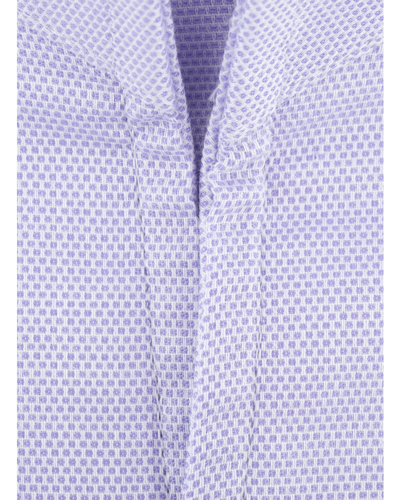 XOOS Chemise homme lavande à droit ouvert en coton piqué (Double Retors)