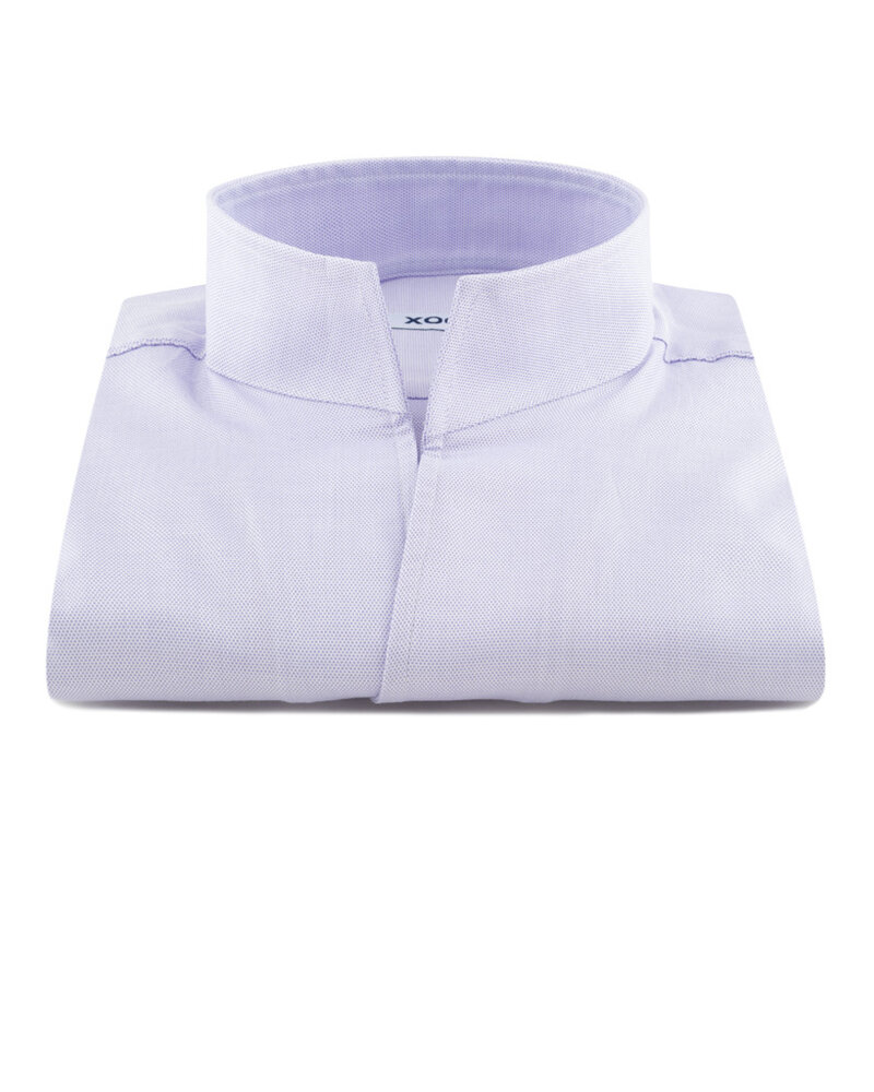 XOOS Chemise homme lavande à droit ouvert en coton piqué (Double Retors)