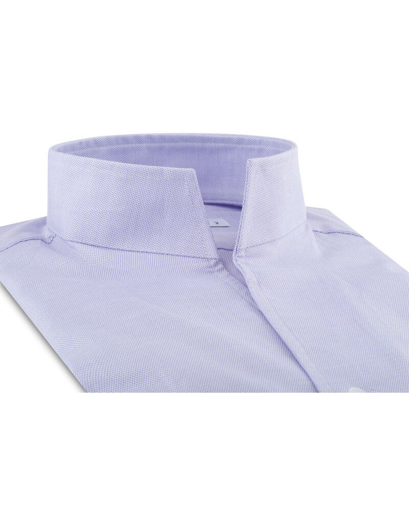 XOOS Chemise homme lavande à droit ouvert en coton piqué (Double Retors)