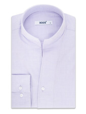 XOOS Chemise homme lavande à droit ouvert en coton piqué (Double Retors)