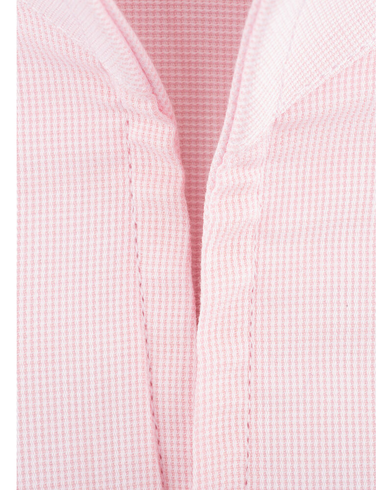 XOOS Chemise homme rose à droit ouvert en Fil-à-fil (Double Retors)