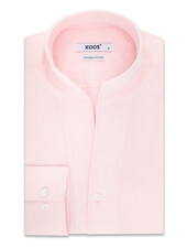 XOOS Chemise homme rose à droit ouvert en Fil-à-fil (Double Retors)