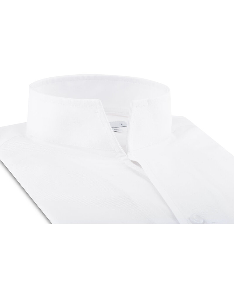 XOOS Chemise homme blanche à droit ouvert en coton piqué (Double Retors)