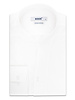 XOOS Chemise homme blanche à droit ouvert en coton piqué (Double Retors)