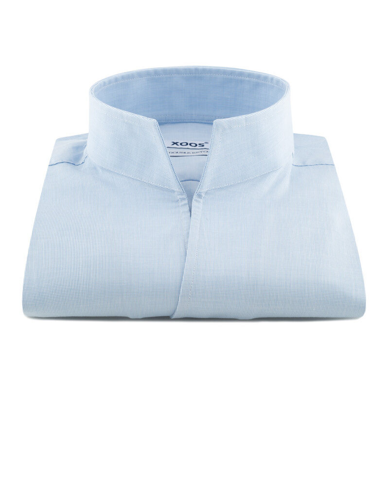 XOOS Chemise homme ciel à droit ouvert en Fil-à-fil (Double Retors)