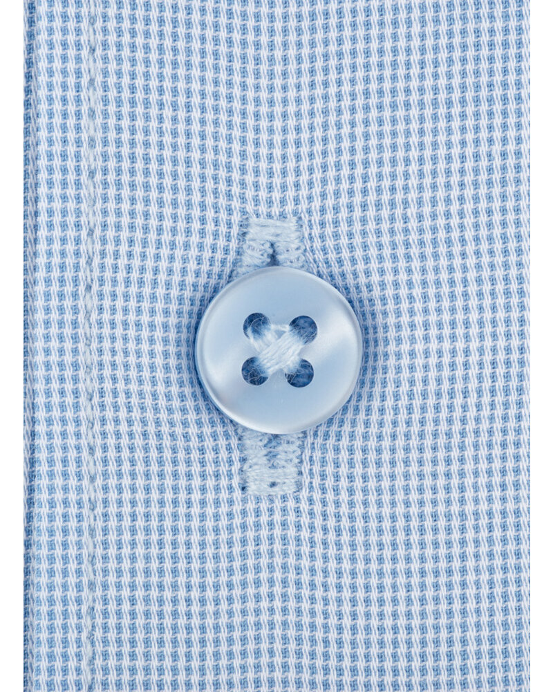 XOOS Men's end-to-end light blue dress shirt with cutaway collar (Double Twisted)