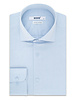 XOOS Men's end-to-end light blue dress shirt with cutaway collar (Double Twisted)