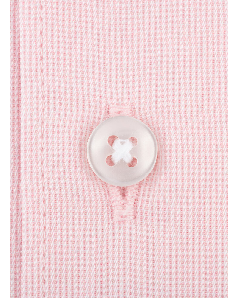XOOS Chemise homme rose à col Italien en Fil-à-fil (Double Retors)