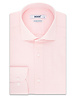 XOOS Chemise homme rose à col Italien en Fil-à-fil (Double Retors)