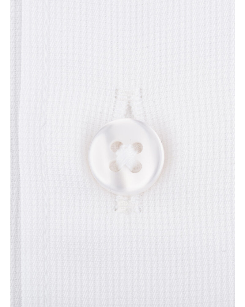 XOOS Chemise homme blanche à col Italien et poignets mousquetaire (Double Retors)