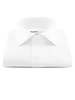 XOOS Men's white end-to-end Cutaway Collar and French cuffs dress shirt  (Double Twisted)