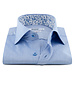 XOOS Chemise homme bleue à doublure florale (Double Retors)
