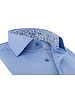 XOOS Chemise homme bleue à doublure florale (Double Retors)