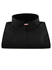 XOOS WOMEN black popleen dress shirt with straight open collar