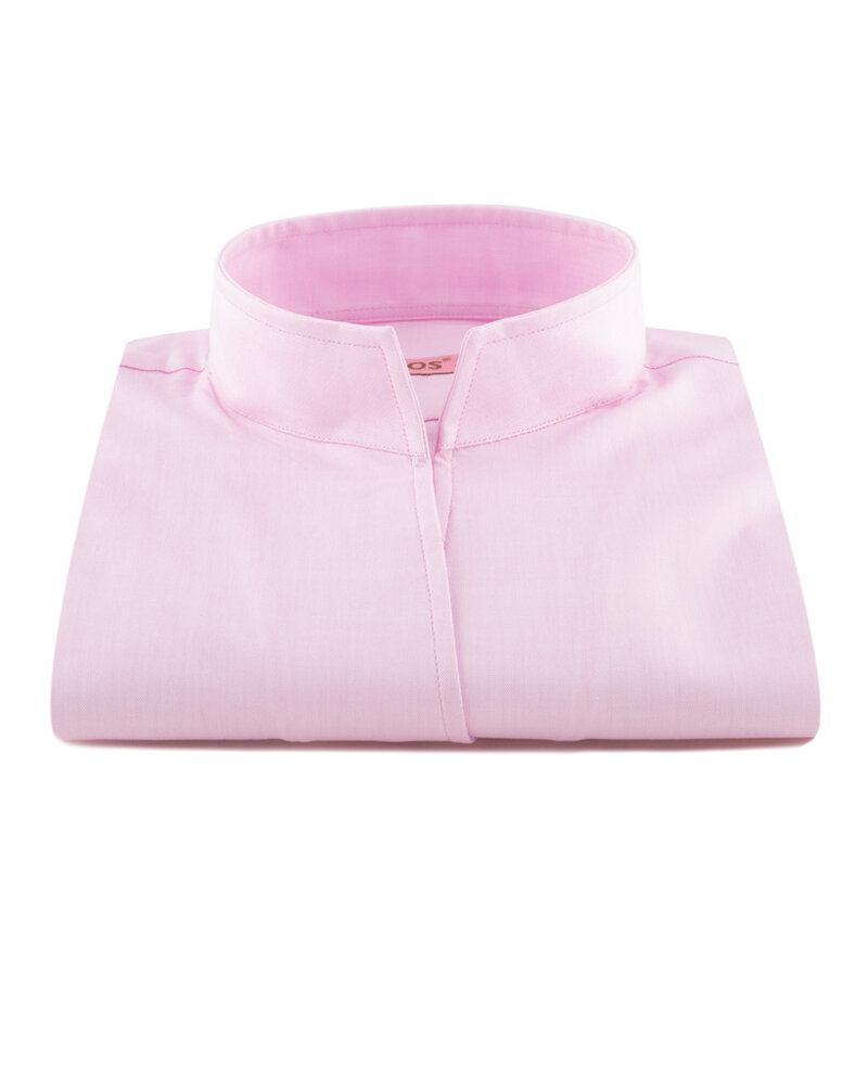 XOOS Chemisier femme rose à col droit ouvert