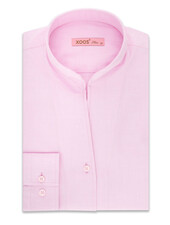 XOOS WOMEN pink dress shirt with straight open collar