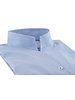XOOS WOMEN light blue printed dress shirt with straight open collar