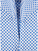 XOOS Men's shirt with blue print and straight open collar