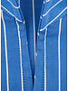XOOS Chemise homme bleue à rayures et col droit ouvert (Double Retors)