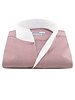 XOOS Men's red houndstooth financial shirt and open straight collar (Double twisted)