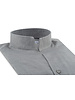 XOOS Men's gray gabardeen shirt and open straight collar (Double twisted)