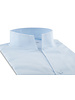 XOOS Chemise homme en fin nid d'abeille ciel et col droit ouvert (Double Retors)
