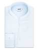 XOOS Chemise homme en fin nid d'abeille ciel et col droit ouvert (Double Retors)