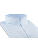 XOOS Chemise homme bleu diamant en satin de coton et col droit ouvert