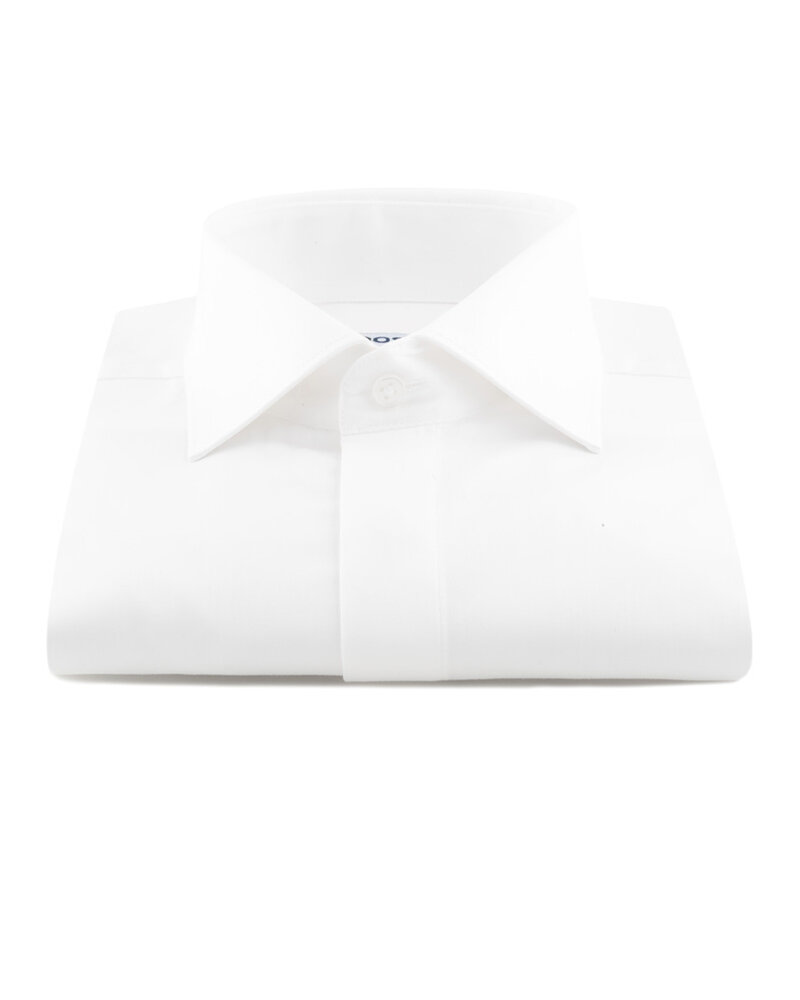XOOS Chemise homme blanche à col Italien et gorge cachée