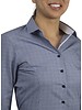 XOOS WOMEN navy micro gingham and patterned dress-shirt