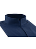 XOOS Chemise homme en gabardine marine et col droit ouvert (Double Retors)