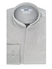 XOOS Men's light gray gabardeen shirt and open straight collar (Double twisted)