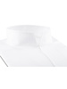 XOOS Chemise homme en satin de coton blanc et col droit ouvert