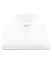 XOOS Chemise homme en satin de coton blanc et col droit ouvert