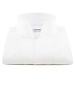 XOOS Chemise homme en gabardine blanche à droit ouvert (Double Retors)