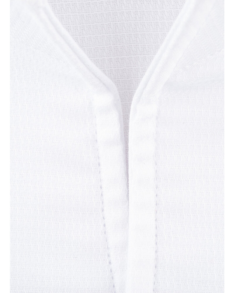 XOOS Chemise homme en jacquard blanc à droit ouvert