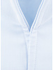 XOOS Chemise homme en gabardine bleu diamant et col droit ouvert (Double Retors)