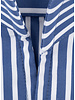 XOOS Chemise homme bleue à rayures blanches et col droit ouvert (Double Retors)