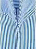 XOOS Chemise homme bleu ciel à très fines rayures blanches et col droit ouvert (Double Retors)