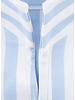 XOOS Chemise homme ciel à rayures blanches et col droit ouvert (Double Retors)