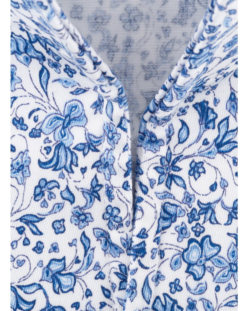 XOOS Chemise homme en imprimé Limoges et col droit ouvert