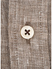 XOOS Men's fitted Taupe linen shirt with brown braid