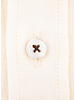 XOOS Men's fitted Ivory linen shirt with brown braid