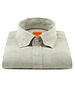 XOOS Chemise homme en lin vert olive galon orange - Copy