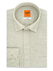 XOOS Chemise homme en lin vert olive galon orange - Copy