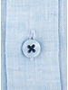 XOOS Chemise homme en lin ciel et galon marine