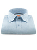 XOOS Chemise homme en lin ciel et galon marine