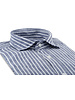 XOOS Chemise homme à rayures bleues foncé en lin