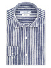 XOOS Chemise homme à rayures bleues foncé en lin